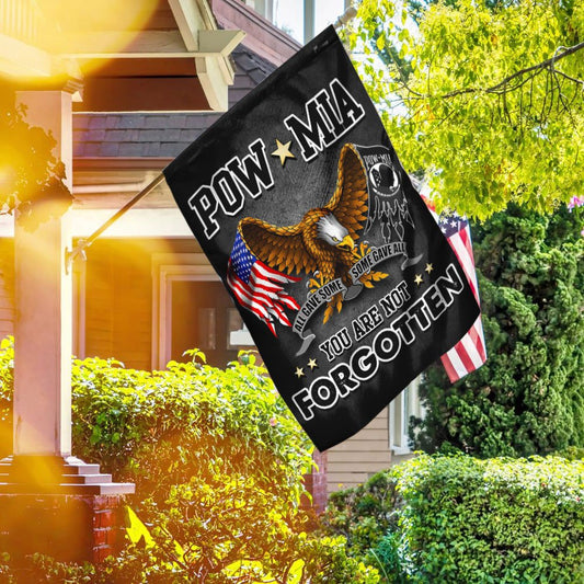 US Veteran Flag, Pow Mia You Are Not Forgotten Proud Veteran Flag, Veteran Garden Flags