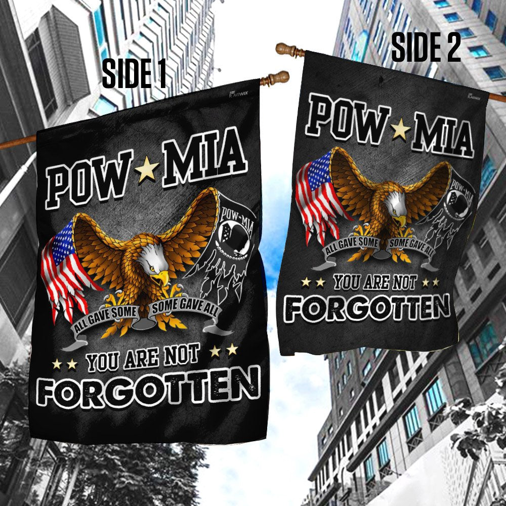 US Veteran Flag, Pow Mia You Are Not Forgotten Proud Veteran Flag, Veteran Garden Flags