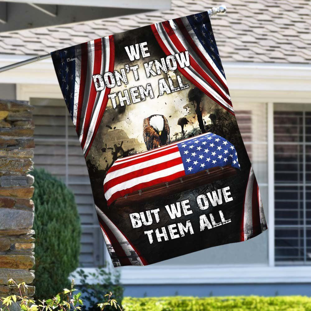 US Veteran Flag, Premium We Own Them All Veteran Flag, Veteran Garden Flags