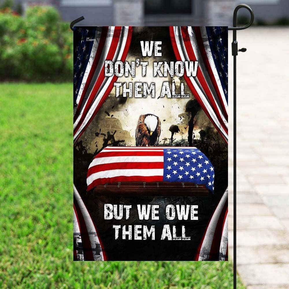 US Veteran Flag, Premium We Own Them All Veteran Flag, Veteran Garden Flags