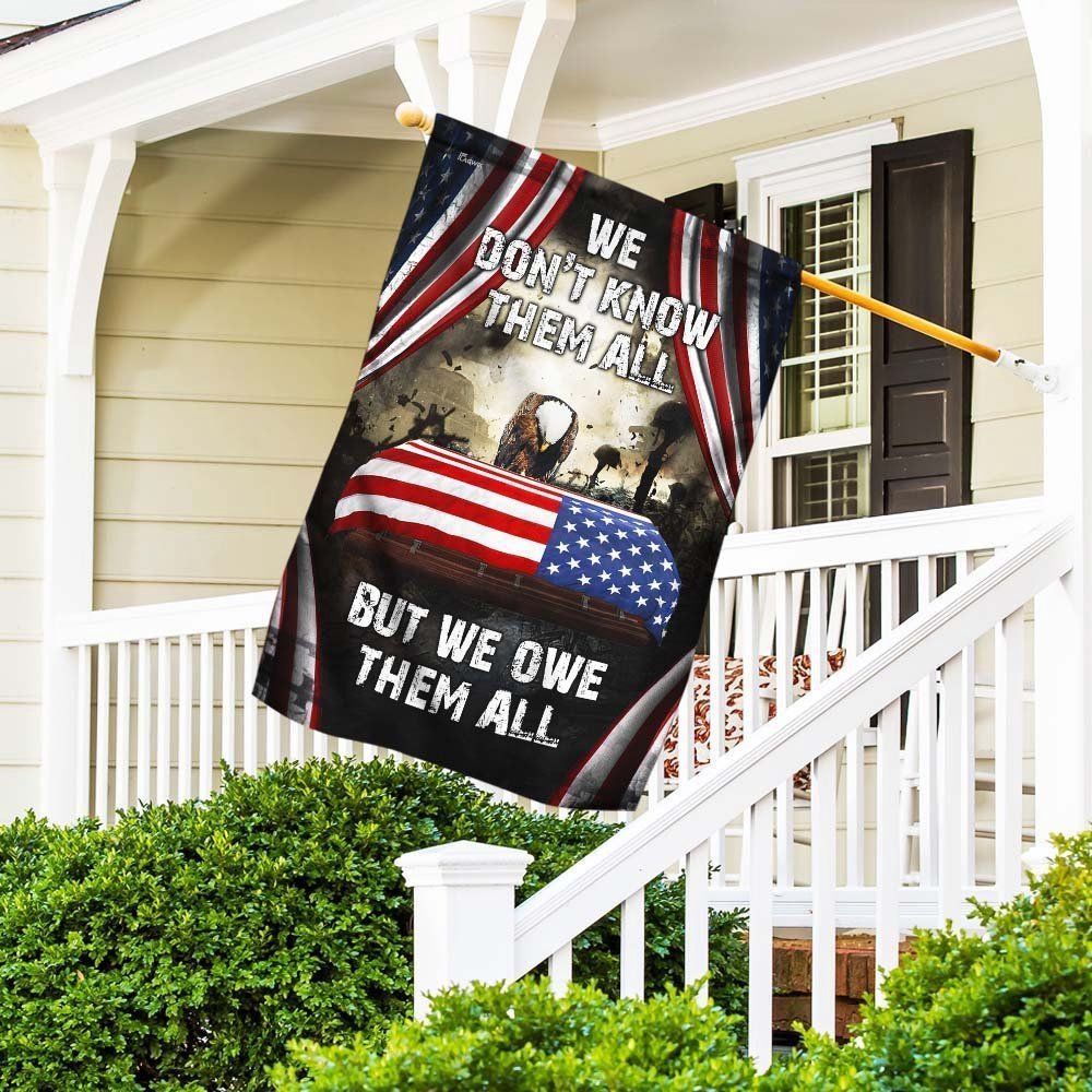US Veteran Flag, Premium We Own Them All Veteran Flag, Veteran Garden Flags