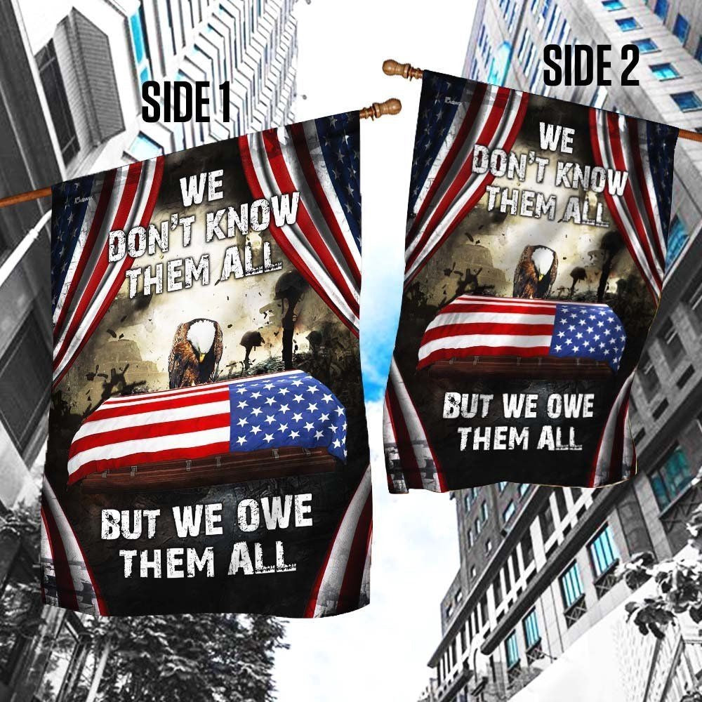 US Veteran Flag, Premium We Own Them All Veteran Flag, Veteran Garden Flags