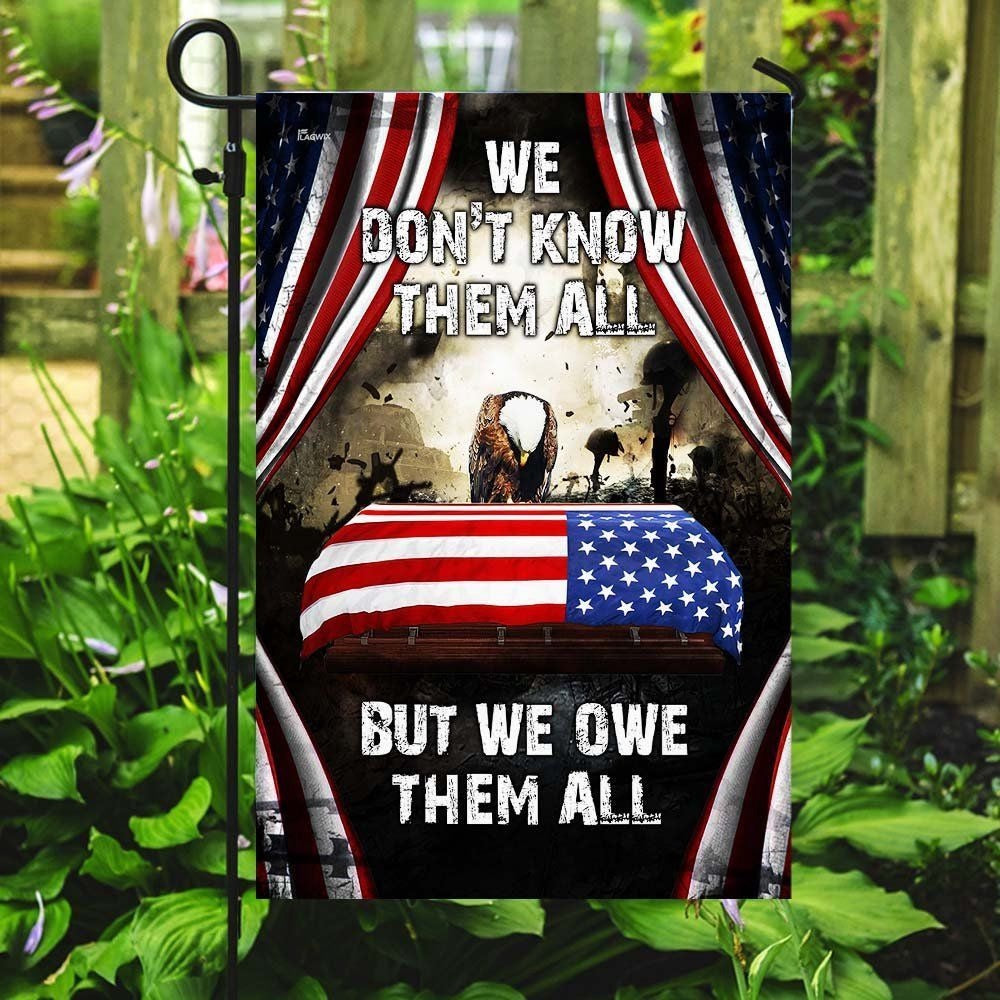 US Veteran Flag, Premium We Own Them All Veteran Flag, Veteran Garden Flags
