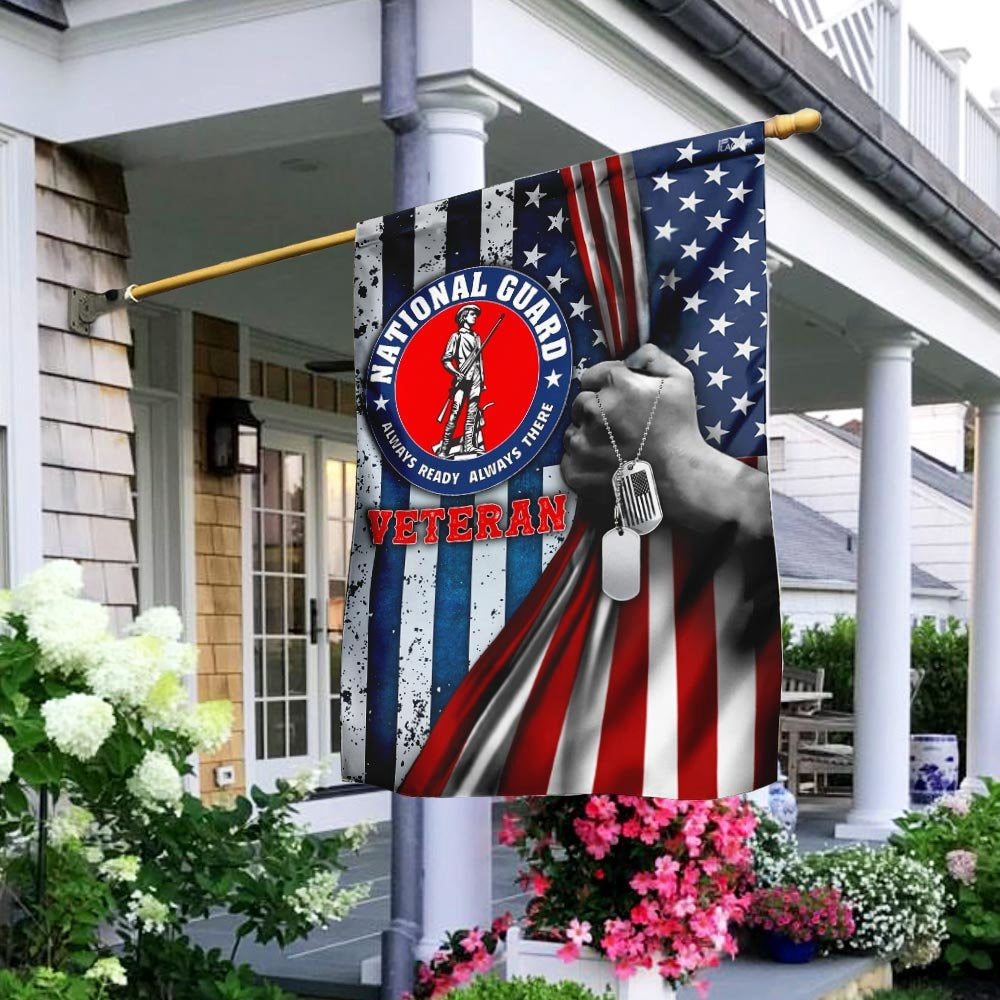 US Veteran Flag, Proud National Guard Flag, Veteran Garden Flags