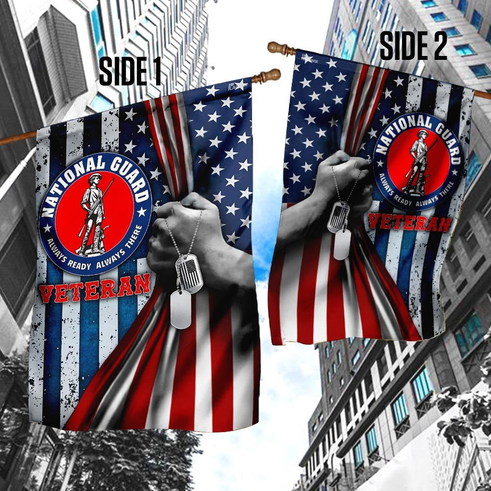 US Veteran Flag, Proud National Guard Flag, Veteran Garden Flags