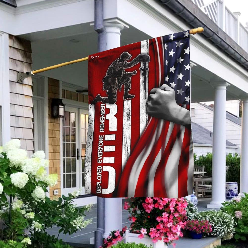 US Veteran Flag, Remember Everyone Deployed - Veteran Flag, Veteran Garden Flags
