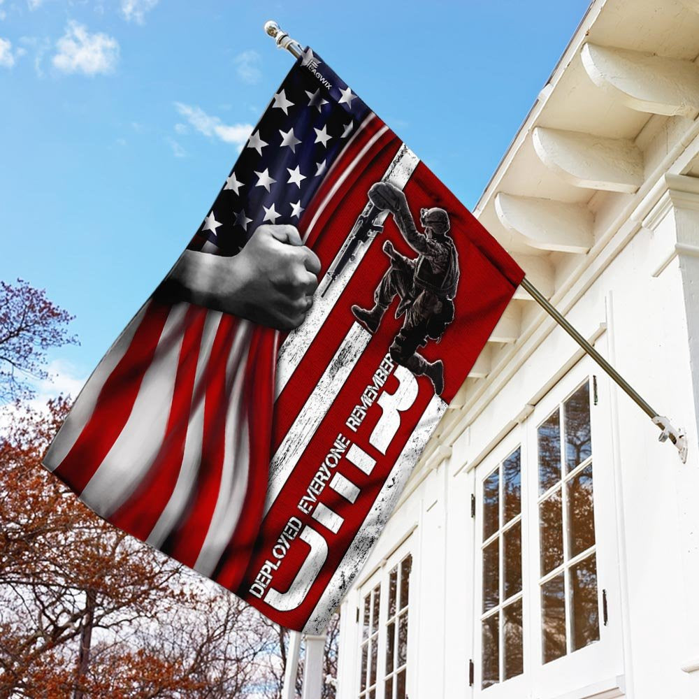 US Veteran Flag, Remember Everyone Deployed - Veteran Flag, Veteran Garden Flags