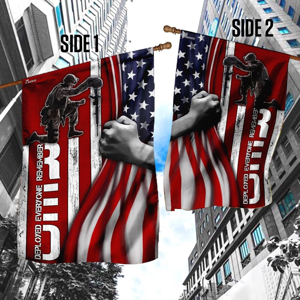 US Veteran Flag, Remember Everyone Deployed - Veteran Flag, Veteran Garden Flags