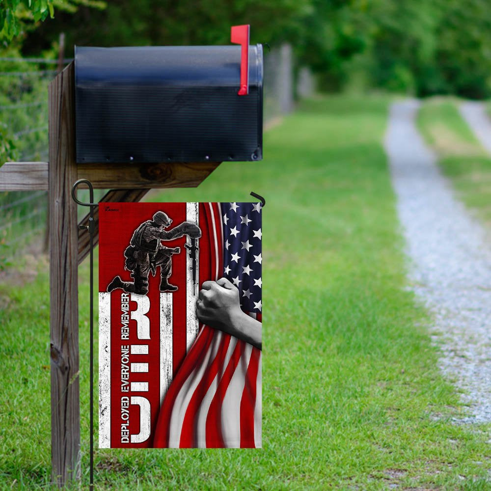 US Veteran Flag, Remember Everyone Deployed - Veteran Flag, Veteran Garden Flags