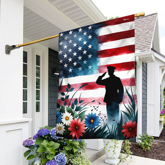 US Veteran Flag, Remembrance Of Fallen Veteran Memorial Day Flag, Veteran Garden Flags