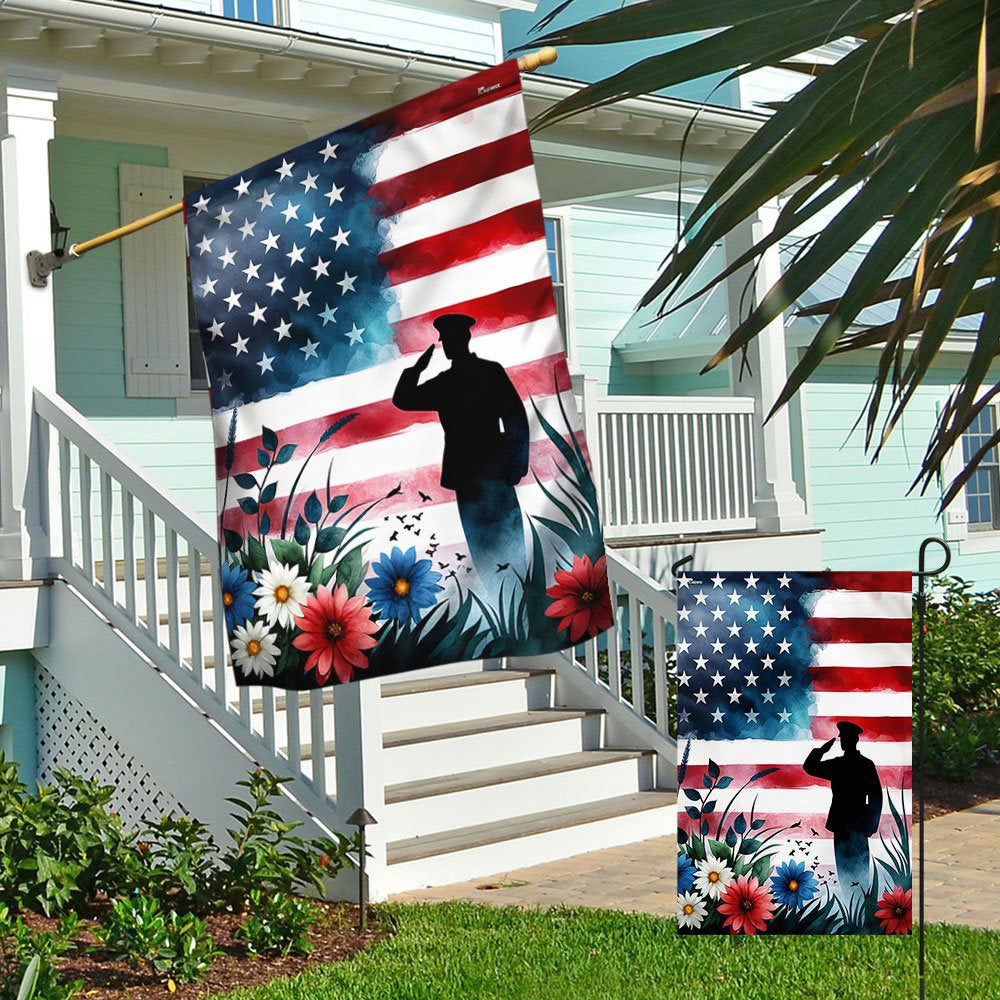 US Veteran Flag, Remembrance Of Fallen Veteran Memorial Day Flag, Veteran Garden Flags