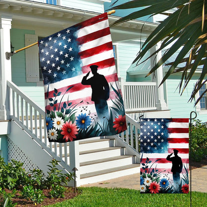 US Veteran Flag, Remembrance Of Fallen Veteran Memorial Day Flag, Veteran Garden Flags