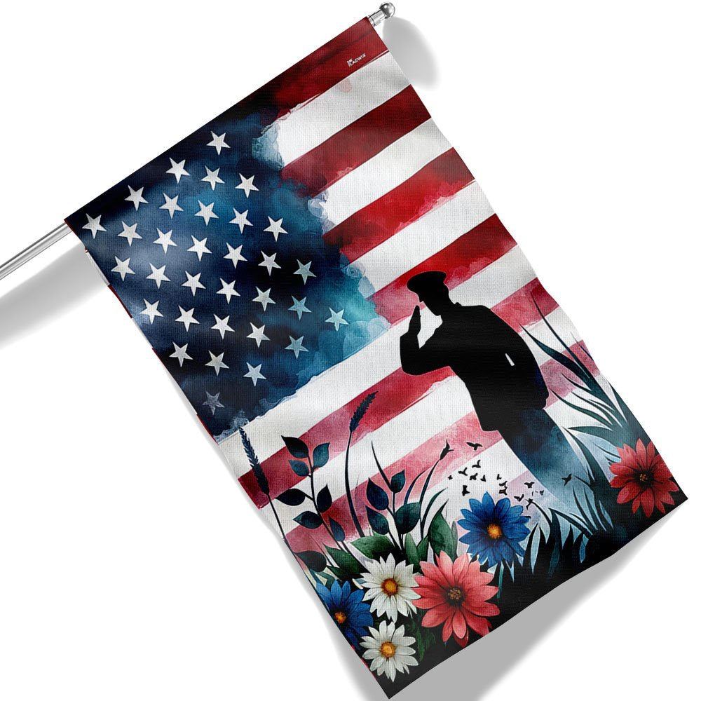 US Veteran Flag, Remembrance Of Fallen Veteran Memorial Day Flag, Veteran Garden Flags