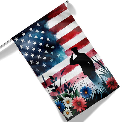 US Veteran Flag, Remembrance Of Fallen Veteran Memorial Day Flag, Veteran Garden Flags