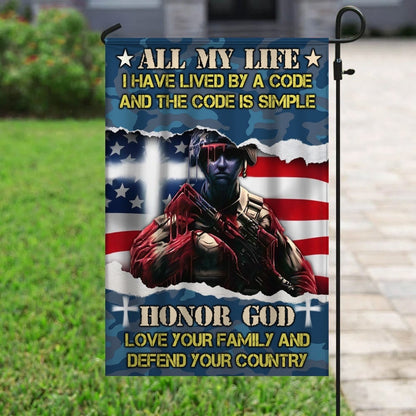 US Veteran Flag, Simple Code Veteran Flag, Veteran Garden Flags