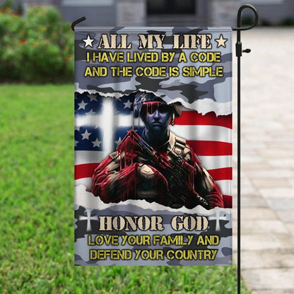 US Veteran Flag, Simple Code Veteran Flag, Veteran Garden Flags