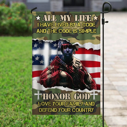US Veteran Flag, Simple Code Veteran Flag, Veteran Garden Flags