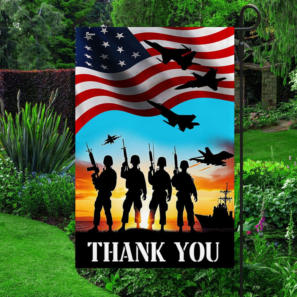 US Veteran Flag, Thank You Veterans Memorial Day American Flag, Veteran Garden Flags