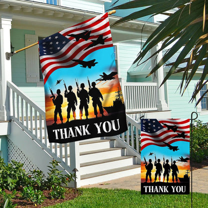 US Veteran Flag, Thank You Veterans Memorial Day American Flag, Veteran Garden Flags