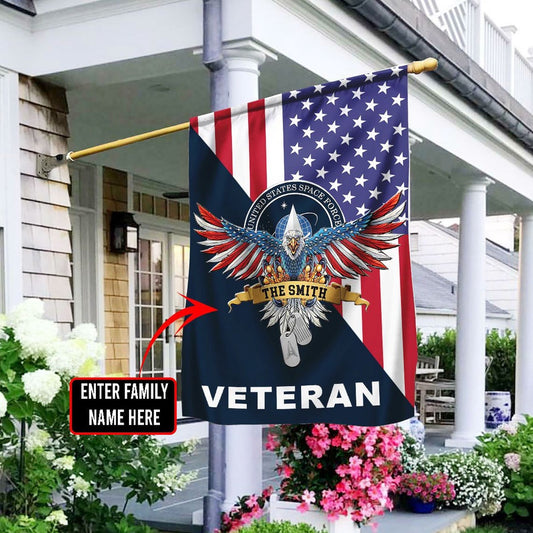 US Veteran Flag, U.S Space Force Flag, Veteran Garden Flags