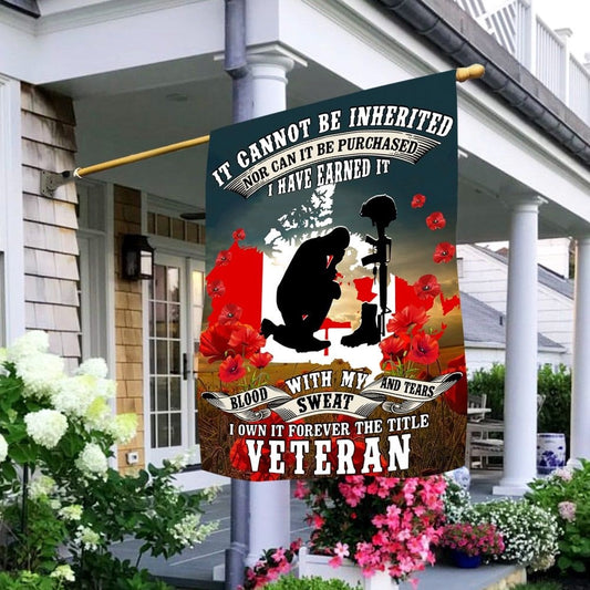 US Veteran Flag, Unique Canada Veteran Flag, Veteran Garden Flags