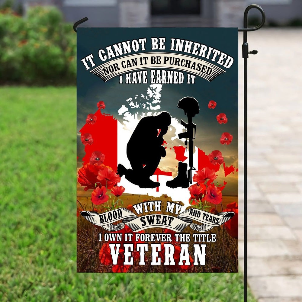 US Veteran Flag, Unique Canada Veteran Flag, Veteran Garden Flags