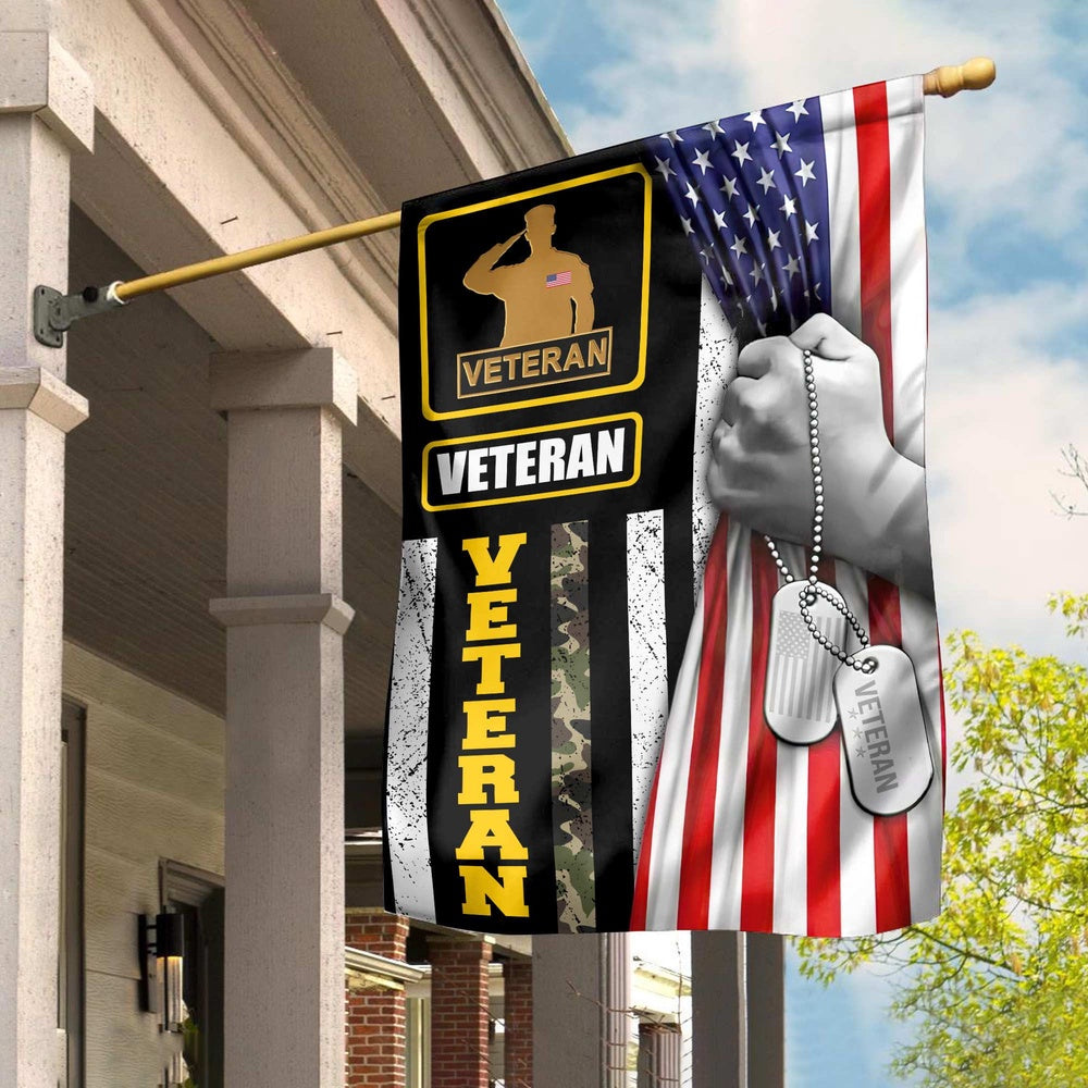 US Veteran Flag, Us 1 Veteran Garden Flag, Veteran Garden Flags