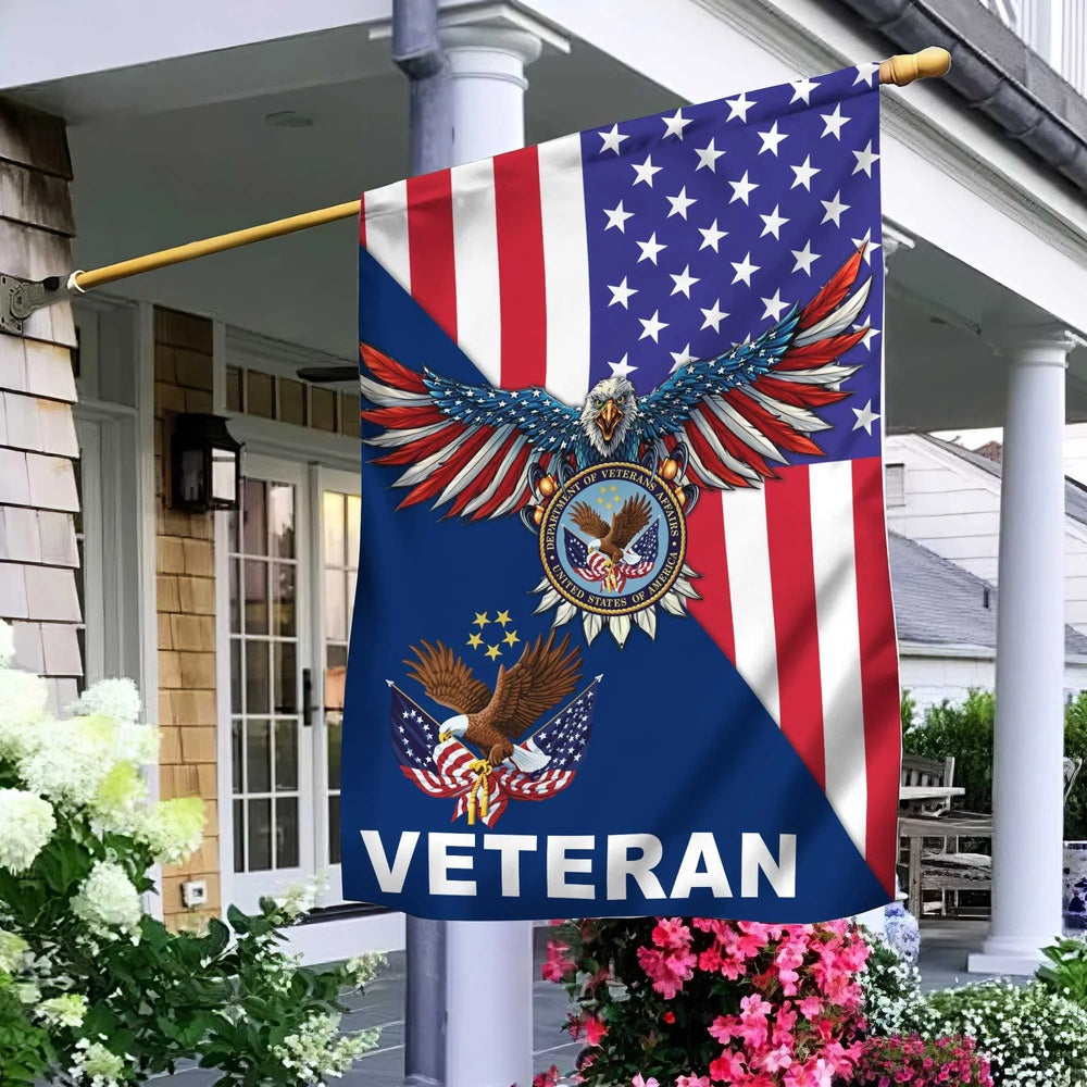 US Veteran Flag, Us 2 Veteran Garden Flag, Veteran Garden Flags