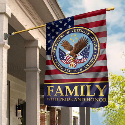 US Veteran Flag, Us Veteran Garden Flag, Veteran Family With Pride And Honor Flag, Veteran Garden Flags