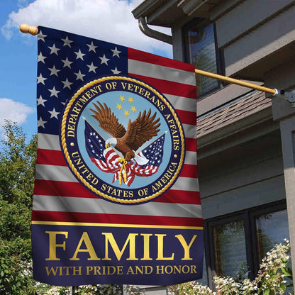 US Veteran Flag, Us Veteran Garden Flag, Veteran Family With Pride And Honor Flag, Veteran Garden Flags