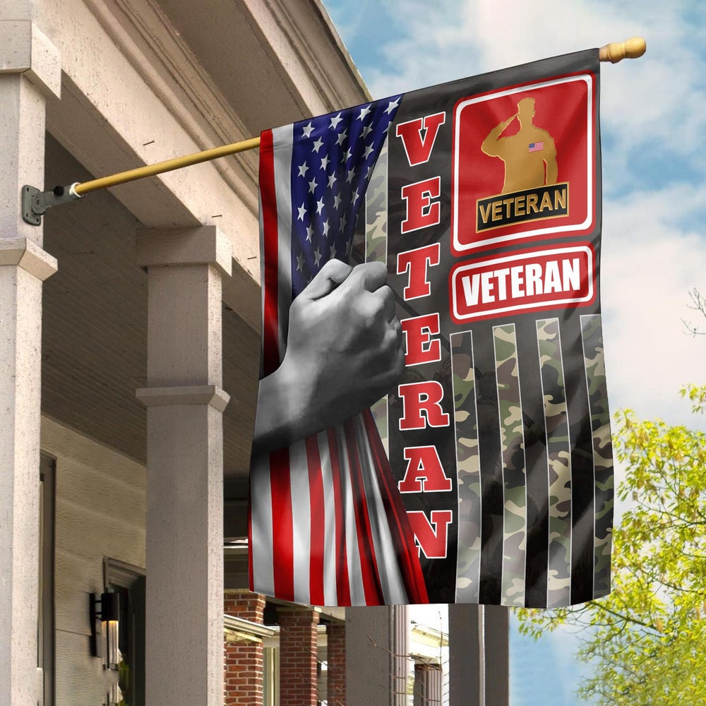 US Veteran Flag, Us Veteran Garden Flags, Gift For Veterans Day, Veteran Garden Flags