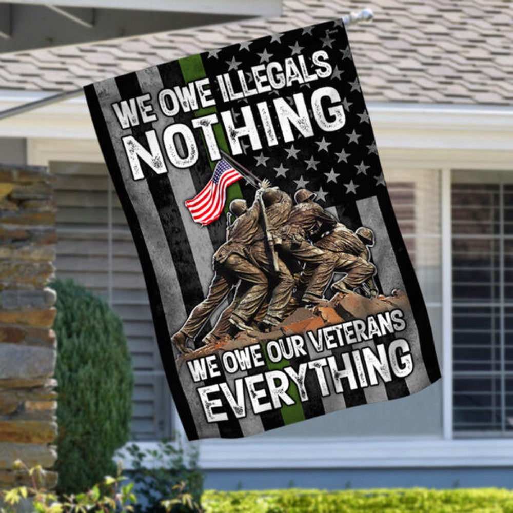 US Veteran Flag, Veteran. The Green Line Flag, Veteran Garden Flags