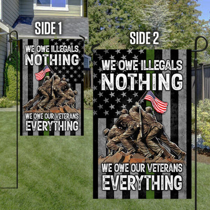 US Veteran Flag, Veteran. The Green Line Flag, Veteran Garden Flags