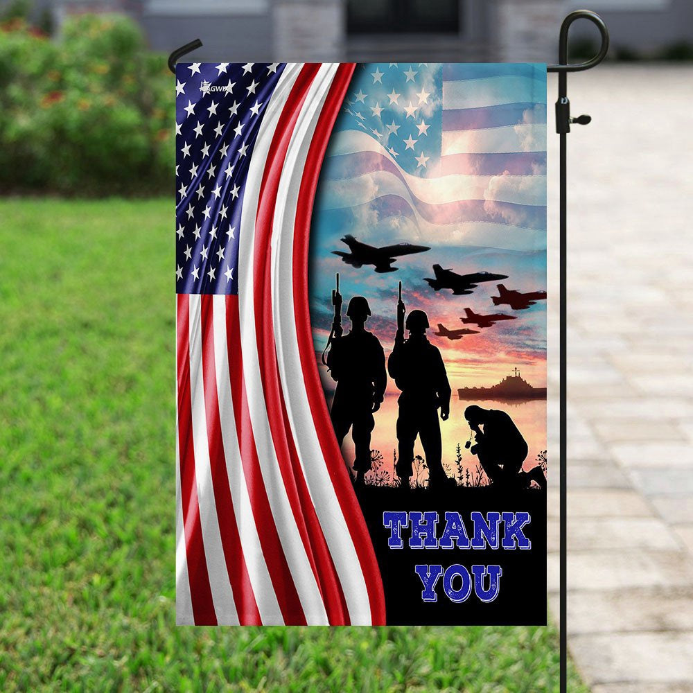 US Veteran Flag, Veteran - Thank You Flag, Veteran Garden Flags