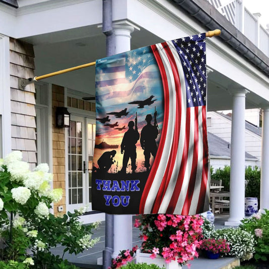 US Veteran Flag, Veteran - Thank You Flag, Veteran Garden Flags