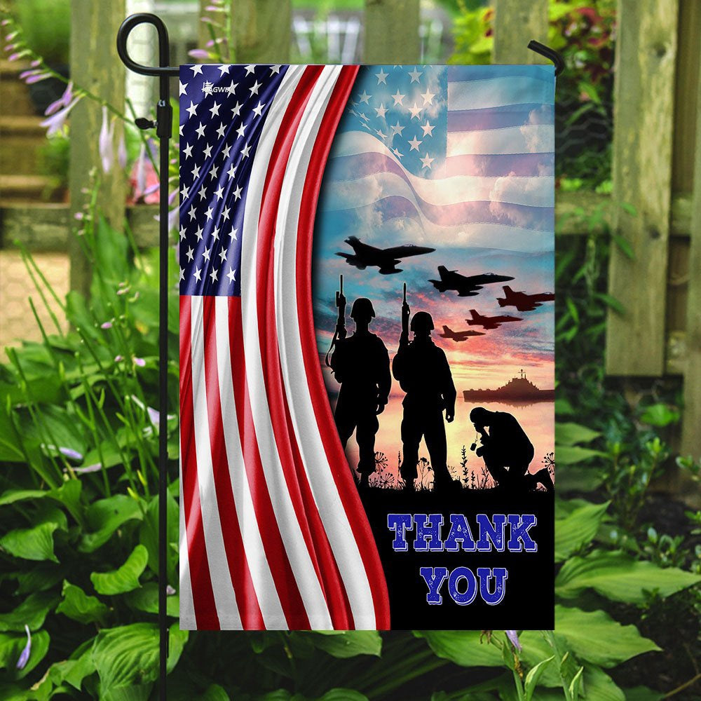 US Veteran Flag, Veteran - Thank You Flag, Veteran Garden Flags
