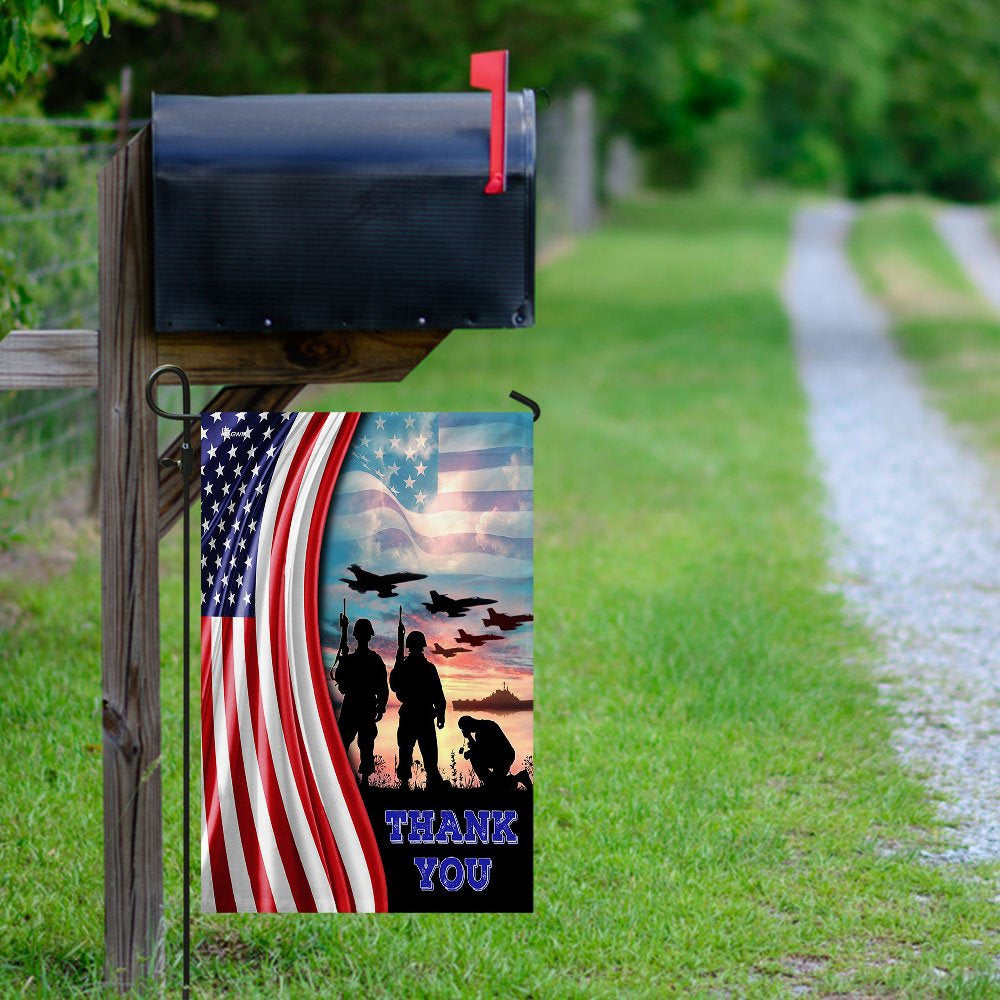 US Veteran Flag, Veteran - Thank You Flag, Veteran Garden Flags