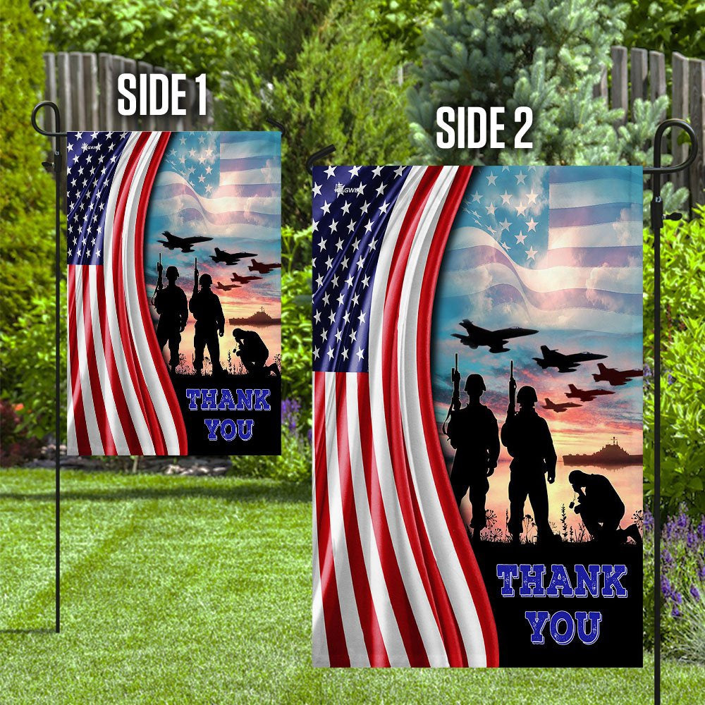 US Veteran Flag, Veteran - Thank You Flag, Veteran Garden Flags