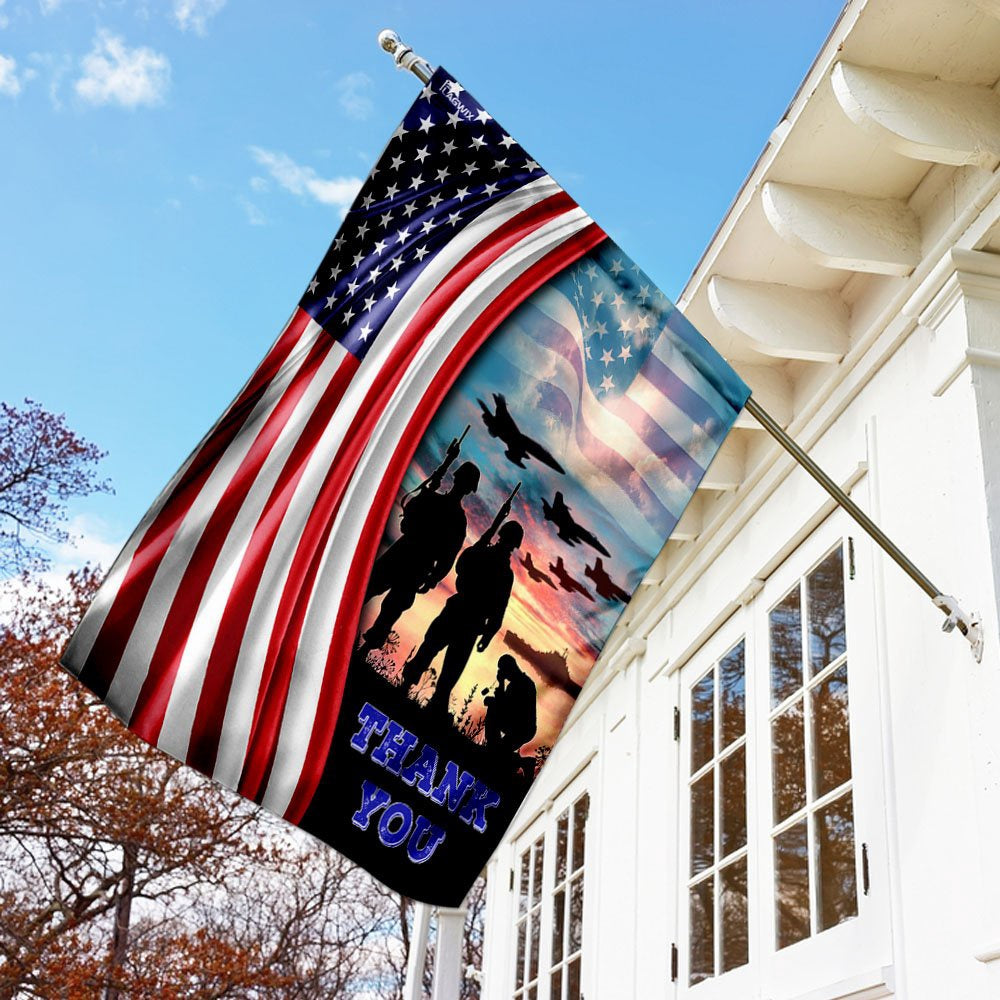 US Veteran Flag, Veteran - Thank You Flag, Veteran Garden Flags