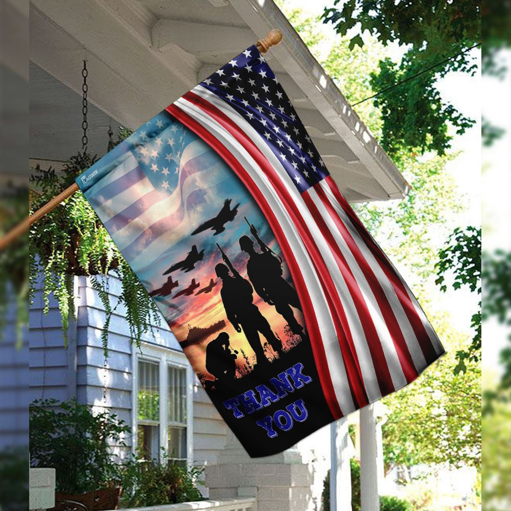 US Veteran Flag, Veteran - Thank You Flag, Veteran Garden Flags