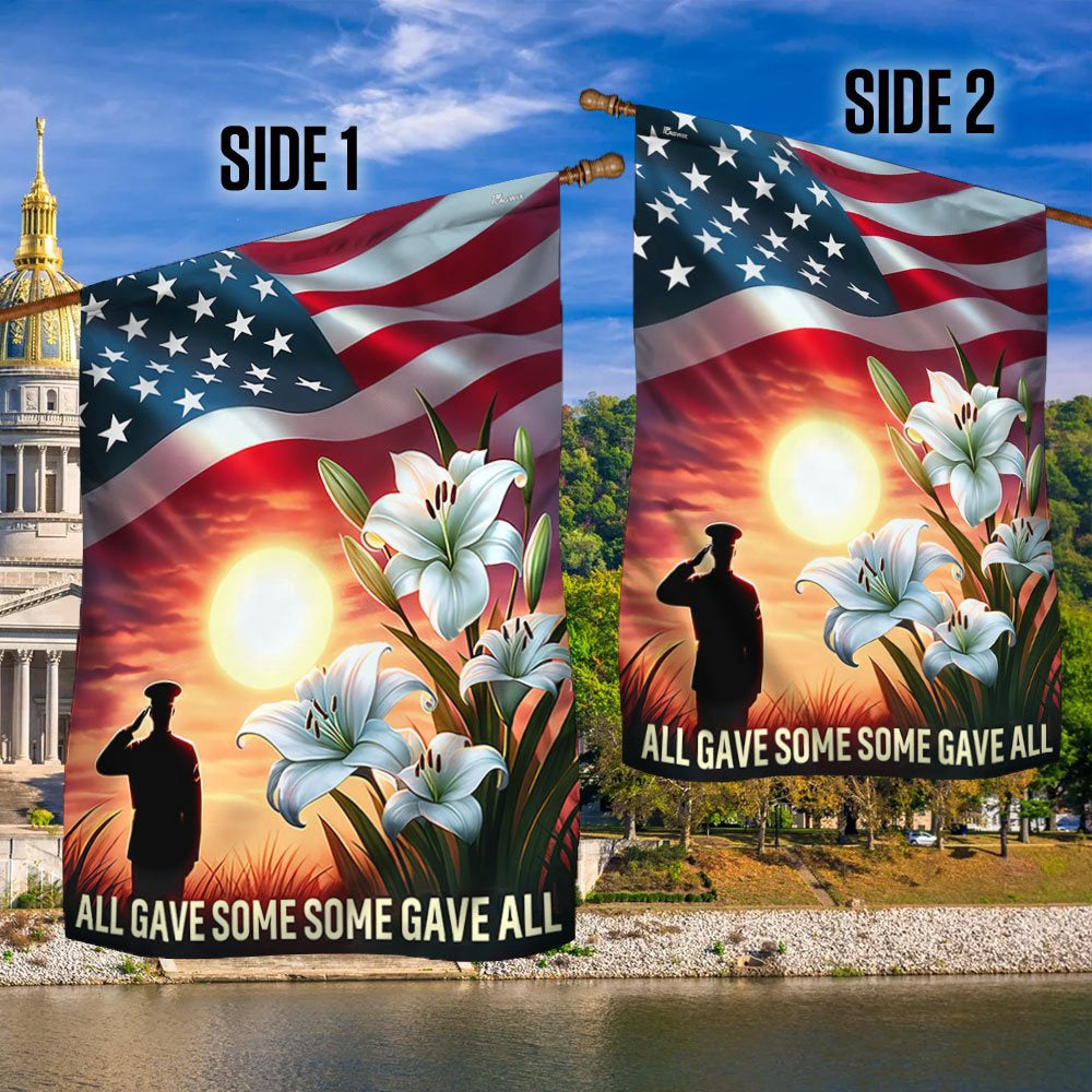 US Veteran Flag, Veteran All Gave Some Some Gave All Flag, Veteran Garden Flags