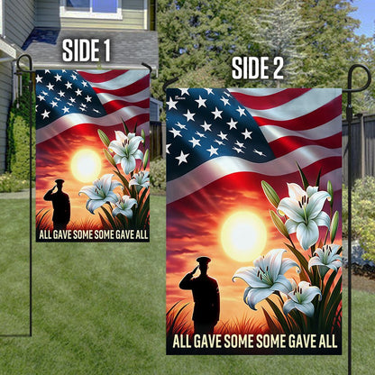 US Veteran Flag, Veteran All Gave Some Some Gave All Flag, Veteran Garden Flags