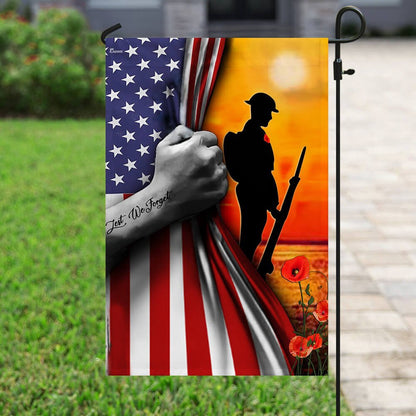 US Veteran Flag, Veteran Lest We Forget Flag, Veteran Garden Flags