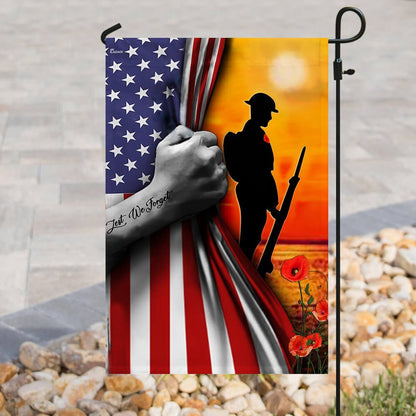 US Veteran Flag, Veteran Lest We Forget Flag, Veteran Garden Flags