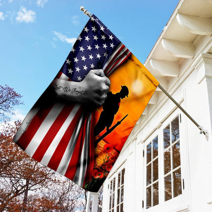 US Veteran Flag, Veteran Lest We Forget Flag, Veteran Garden Flags