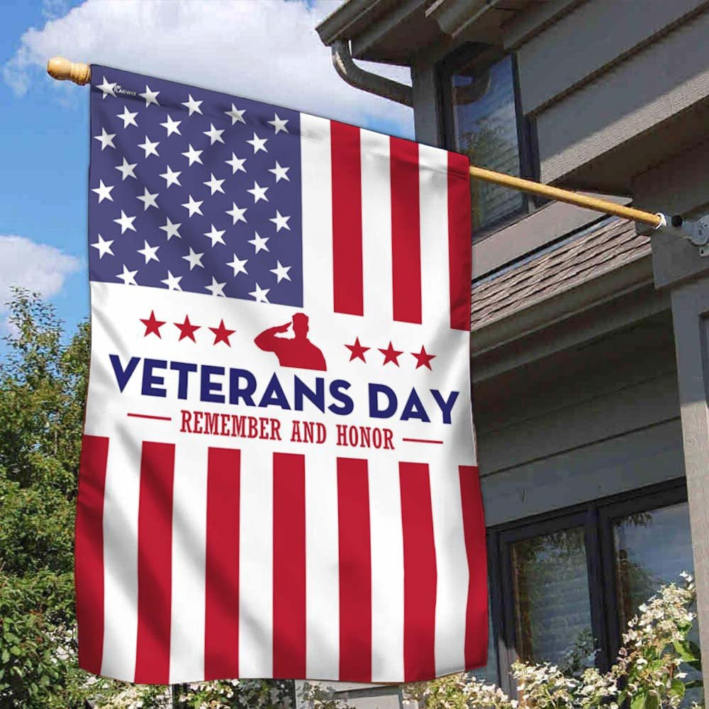 US Veteran Flag, Veterans Day Remember And Honor American Flag, Veteran Garden Flags
