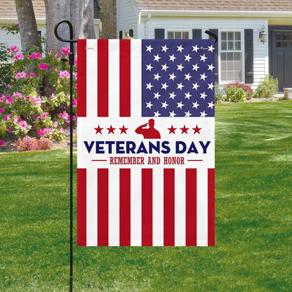 US Veteran Flag, Veterans Day Remember And Honor American Flag, Veteran Garden Flags