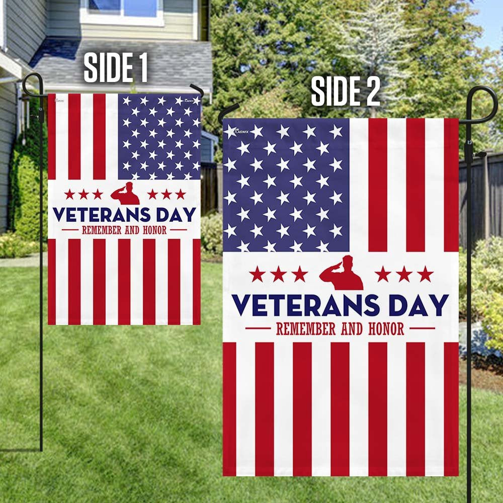 US Veteran Flag, Veterans Day Remember And Honor American Flag, Veteran Garden Flags