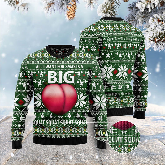Ugly Sweater Big Booty Ugly Christmas Sweater, Funny Xmas Sweater, Sweater Xmas