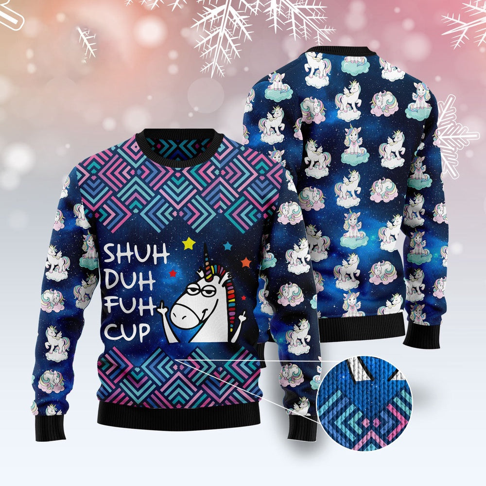 Unicorn Galaxy Cool Ugly Christmas Sweater, Funny Xmas Sweater, Sweater Xmas